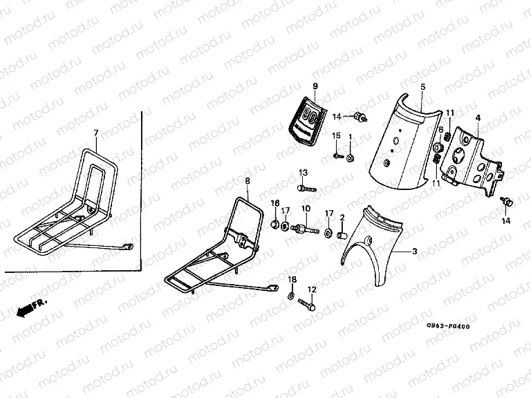 F-4 UPPER COVER / FRONT SUPPORT