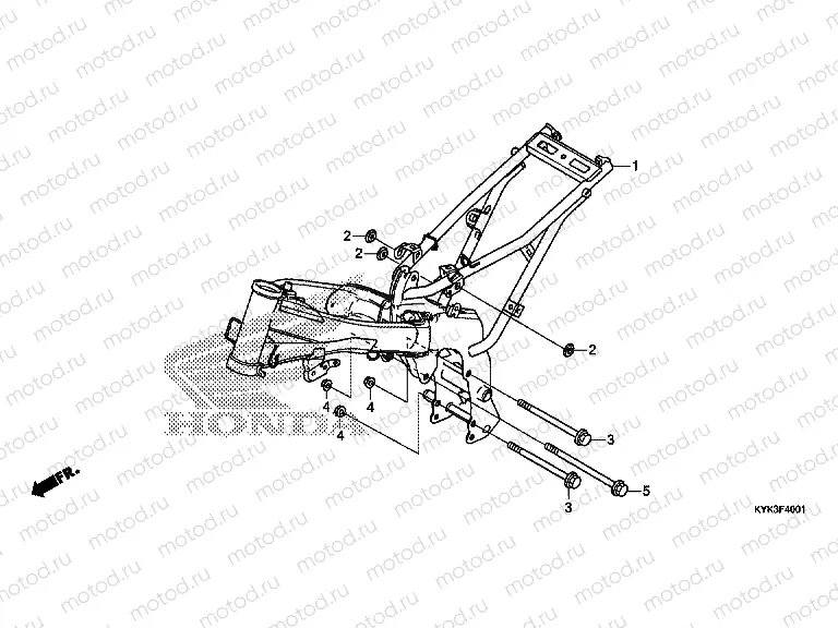 F-40-1 FRAME BODY (CRF110FK/L/M/N)