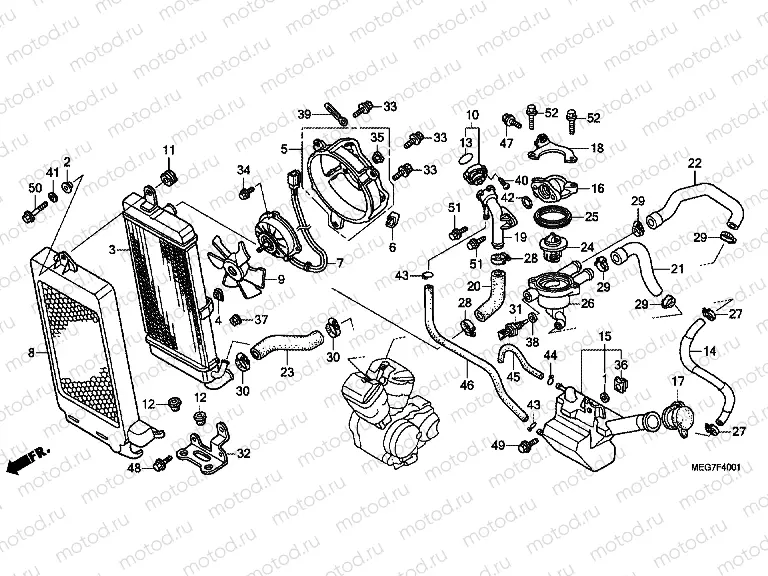 F-40-1 RADIATOR (VT750S)