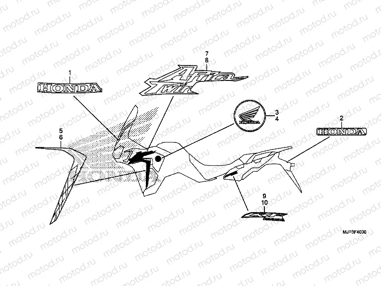 F-40 MARK / EMBLEM (MONOCHROME)