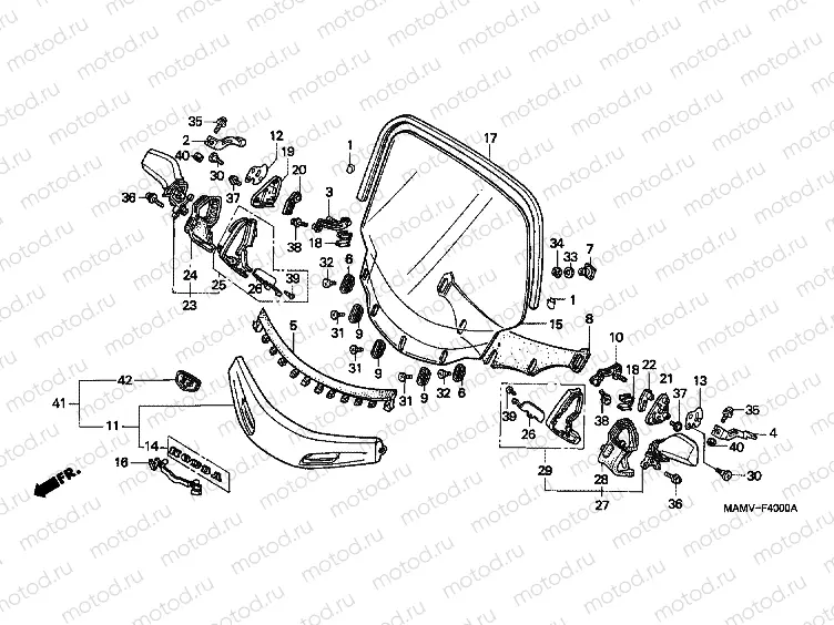 F-40 WINDSCREEN (GL1500A)