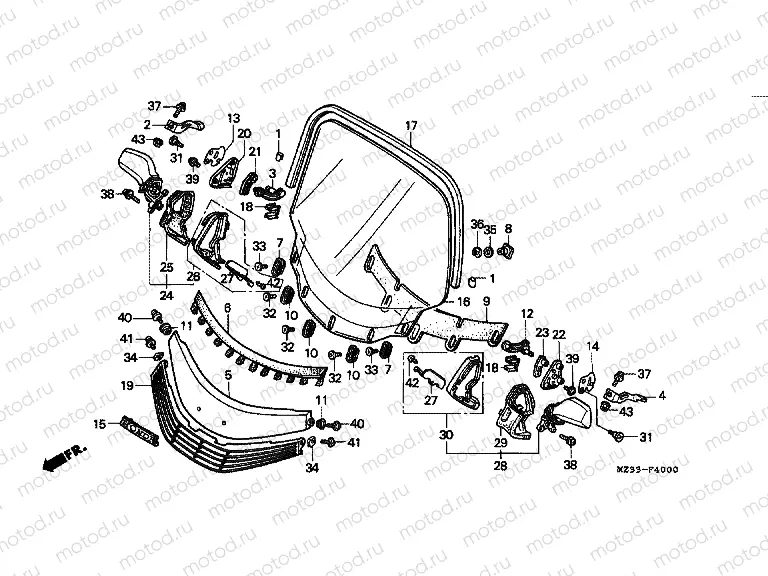 F-40 WINDSCREEN (GL1500AP / AR)