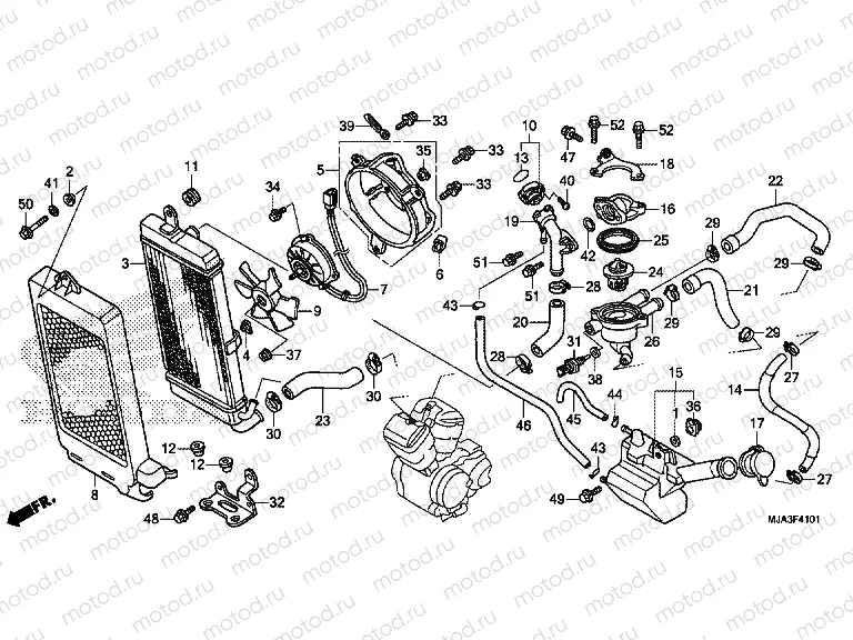 F-41-1 RADIATOR (VT750S)