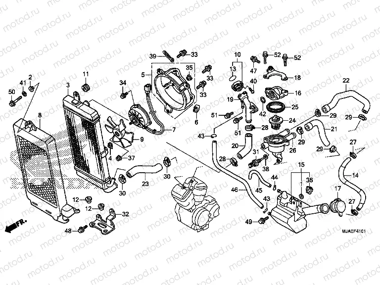 F-41-1 RADIATOR (VT750S)