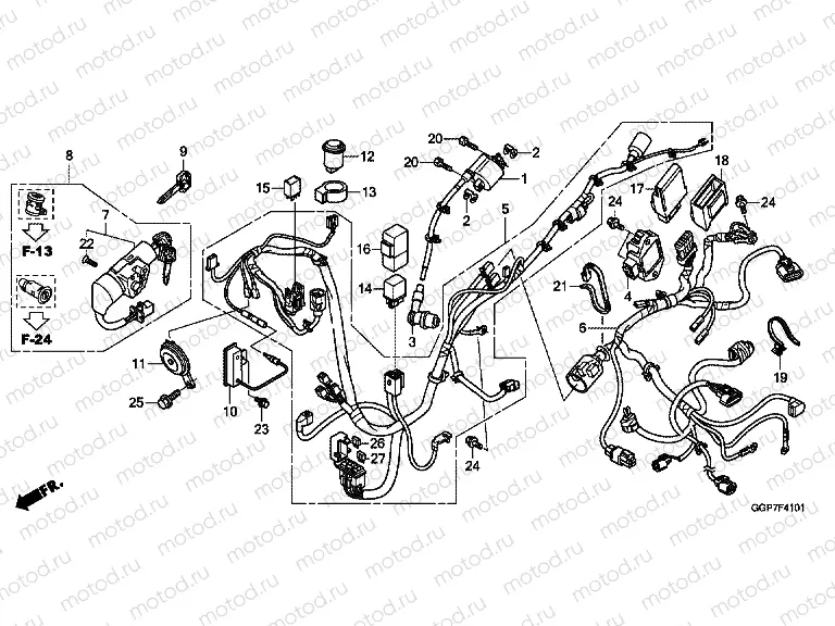F-41-1 WIRING HARNESS (NSC502WH / T2)