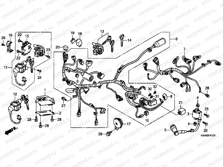 F-41-1 WIRING HARNESS (WW125SD)
