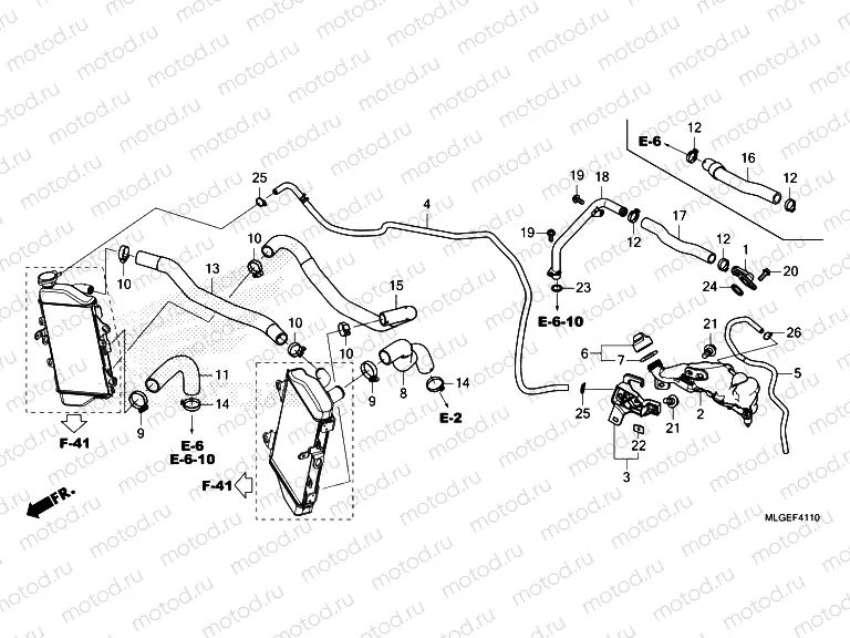 F-41-10 RADIATOR HOSE/WATER PIPE
