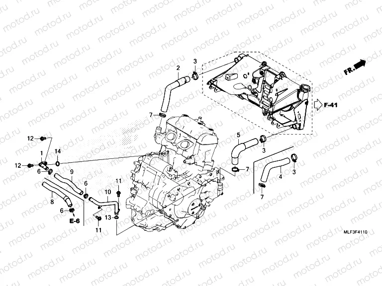 F-41-10 RADIATOR HOSE/WATER PIPE