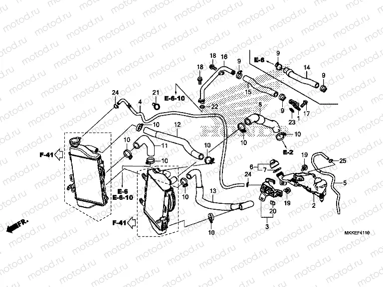 F-41-10 RADIATOR HOSE/WATER PIPE