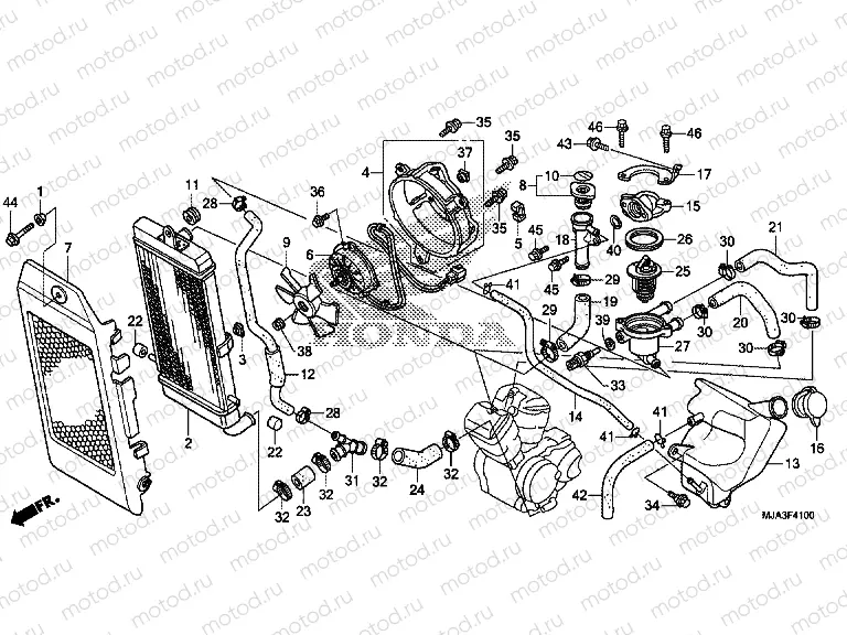F-41 RADIATOR (VT750C / C2S / CA / CS)