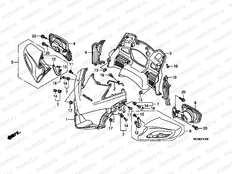 F-41 UPPER ENGINE HOUSING