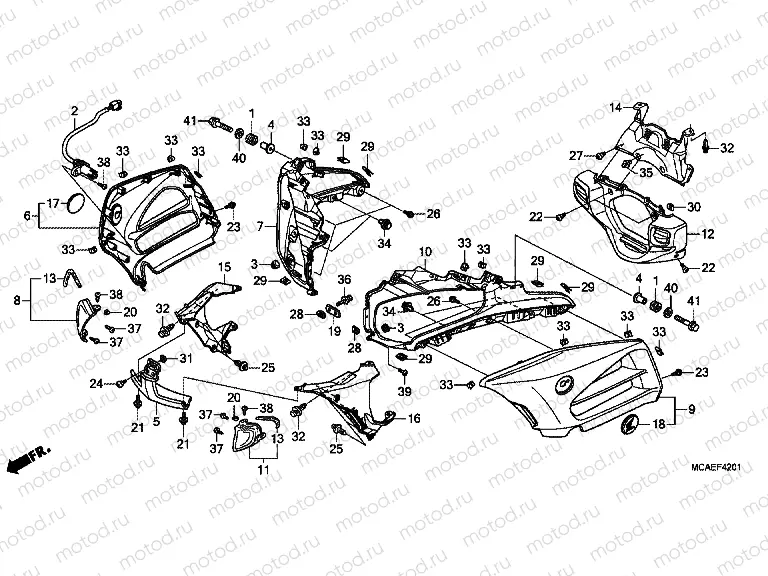 F-42-1 ENGINE HOUSING (GL1800C / D / E / F)