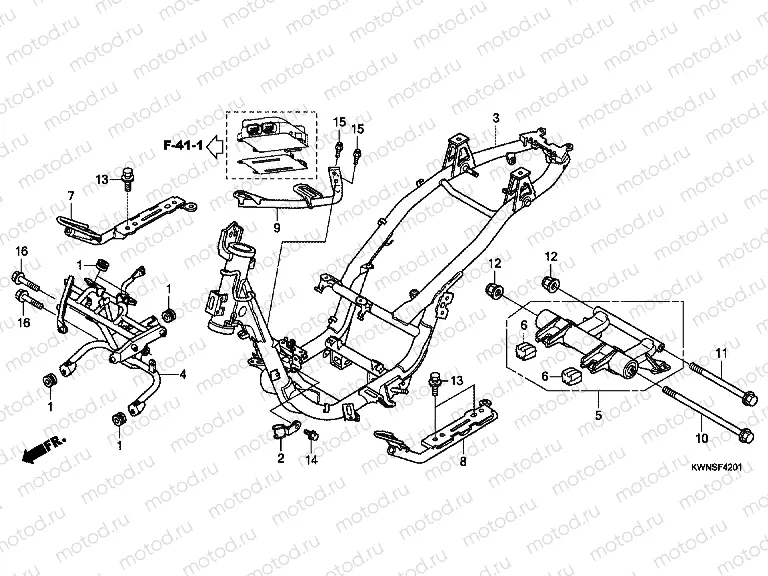 F-42-1 FRAME HOUSING (WW125SD)