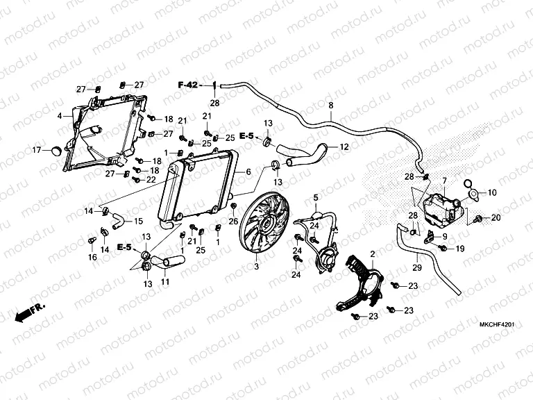 F-42-1 RADIATOR (L.)