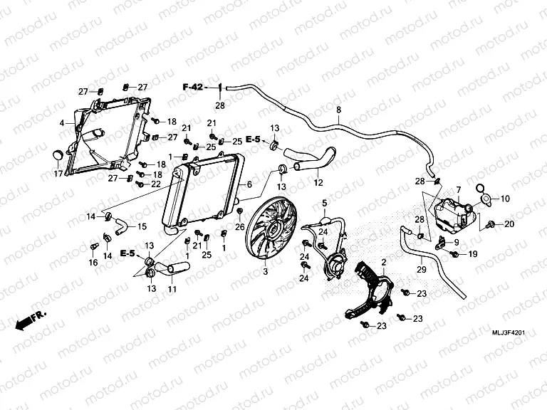 F-42-1 RADIATOR (L.)