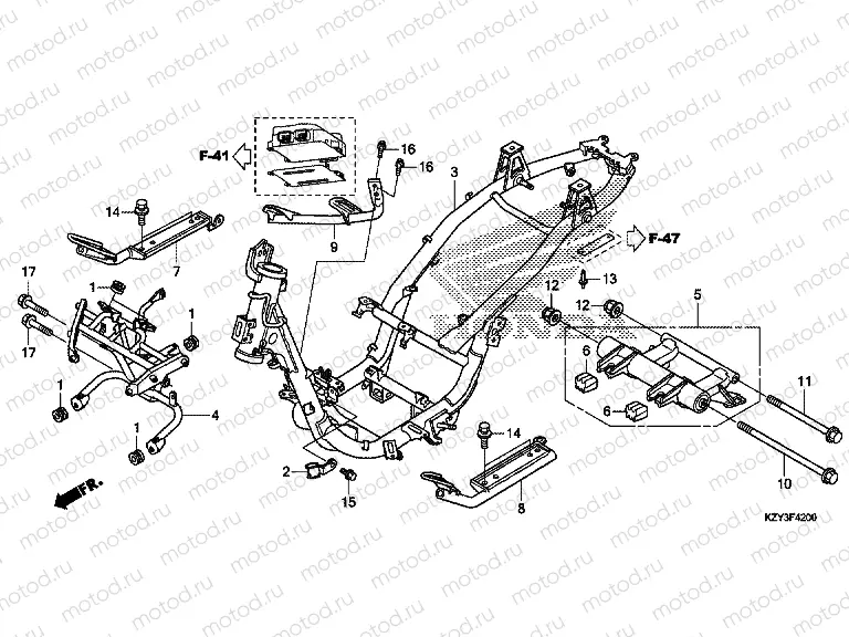 F-42 FRAME HOUSING