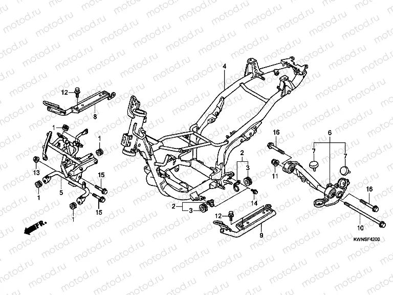 F-42 FRAME HOUSING (WW125SB)