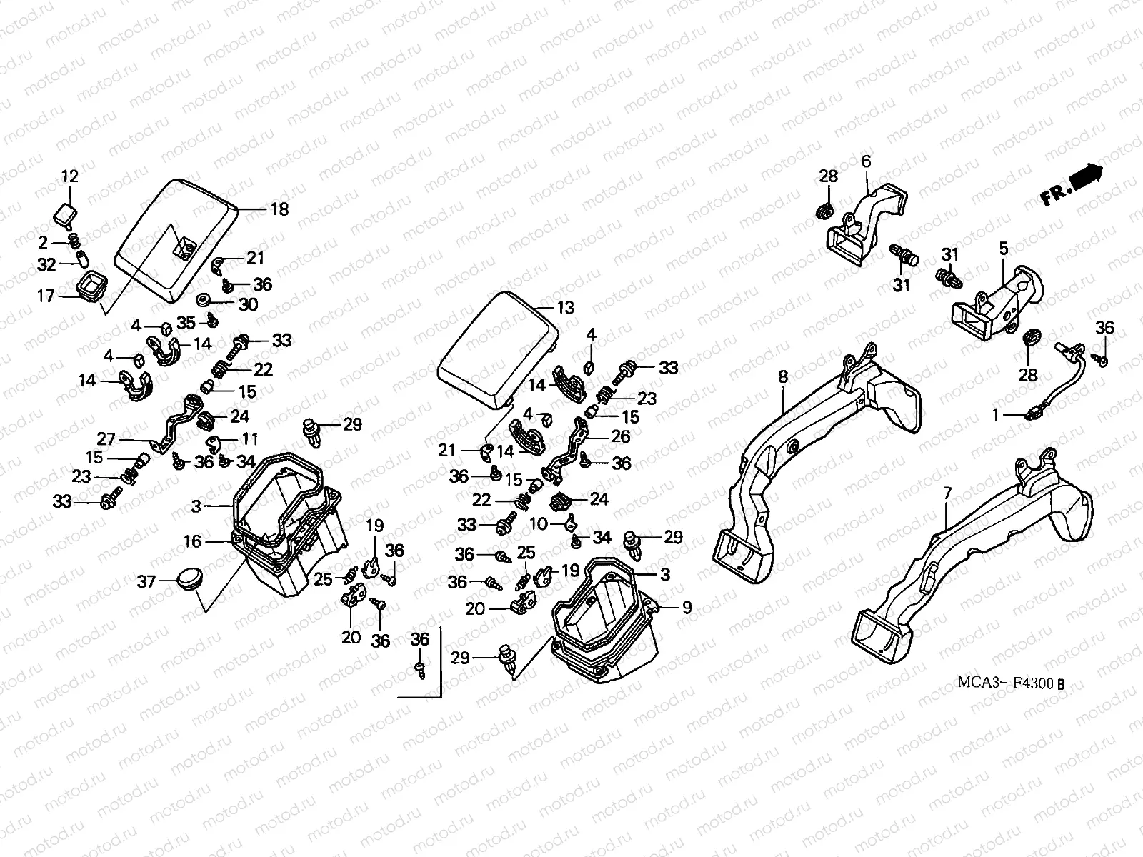 F-43 AIR DUCT (GL1800A1/A2/A3/ A4/A5)