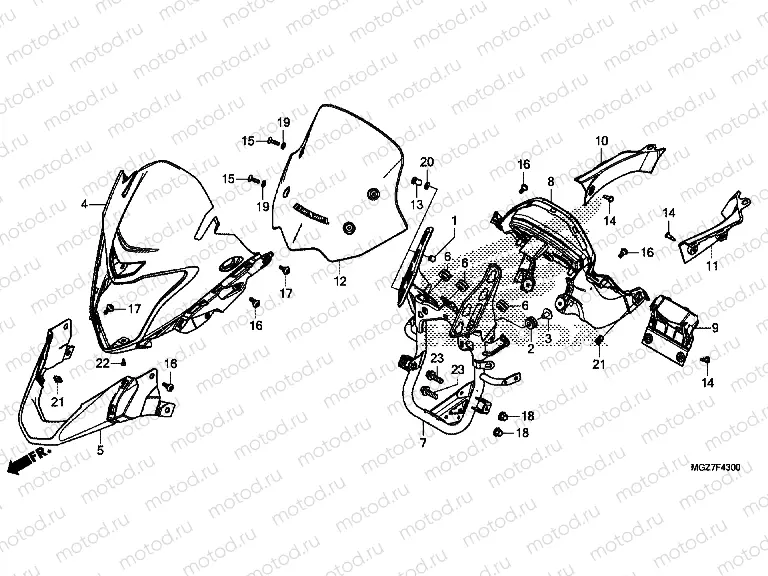 F-43 FRONT ENGINE HOUSING
