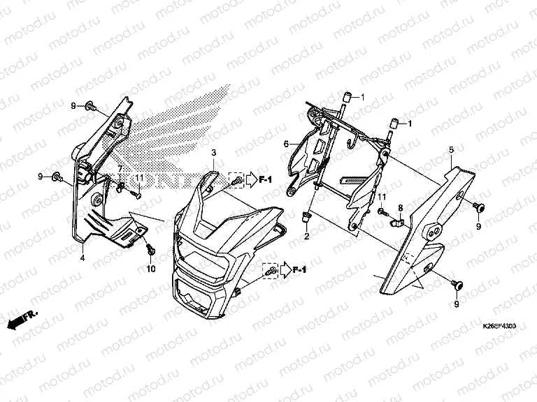 F-43 HEADLIGHT COVER