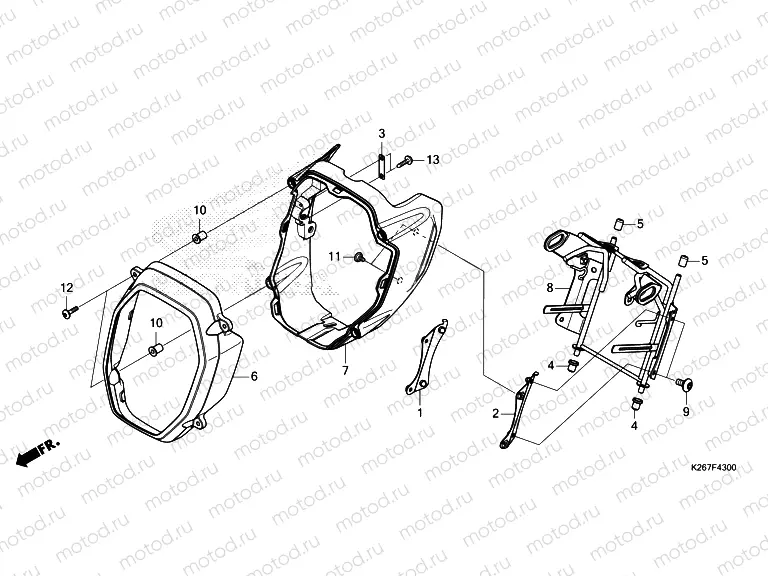 F-43 HEADLIGHT COVER