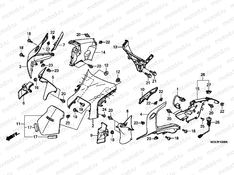 F-43 UPPER ENGINE HOUSING