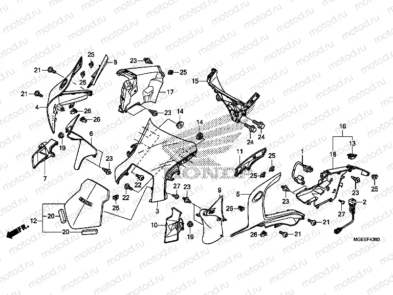 F-43 UPPER ENGINE HOUSING