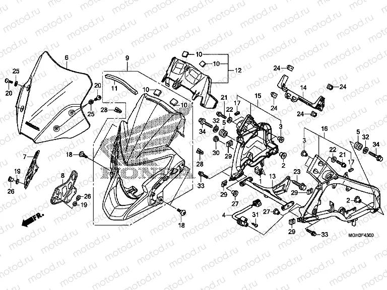 F-43 UPPER ENGINE HOUSING