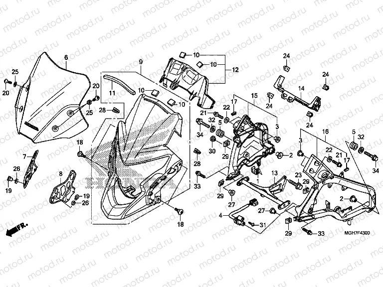 F-43 UPPER ENGINE HOUSING