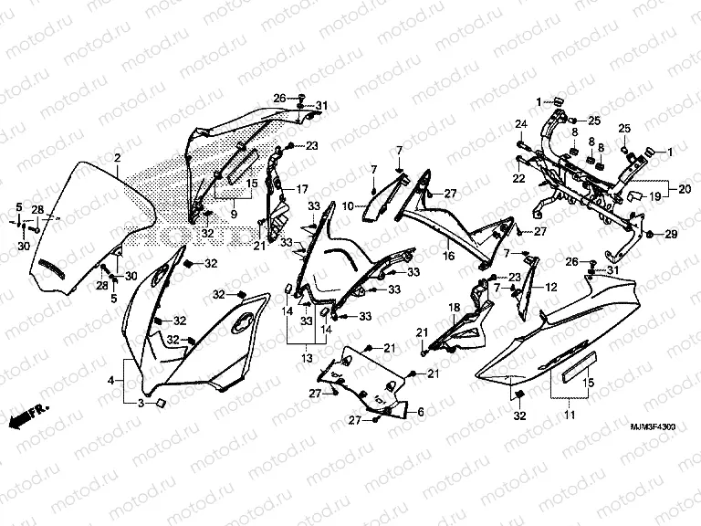 F-43 UPPER ENGINE HOUSING