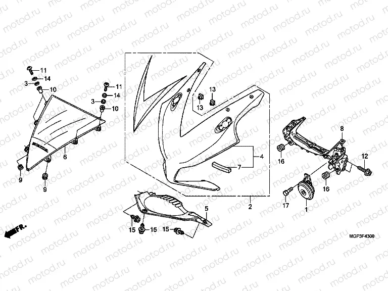 F-43 UPPER ENGINE HOUSING