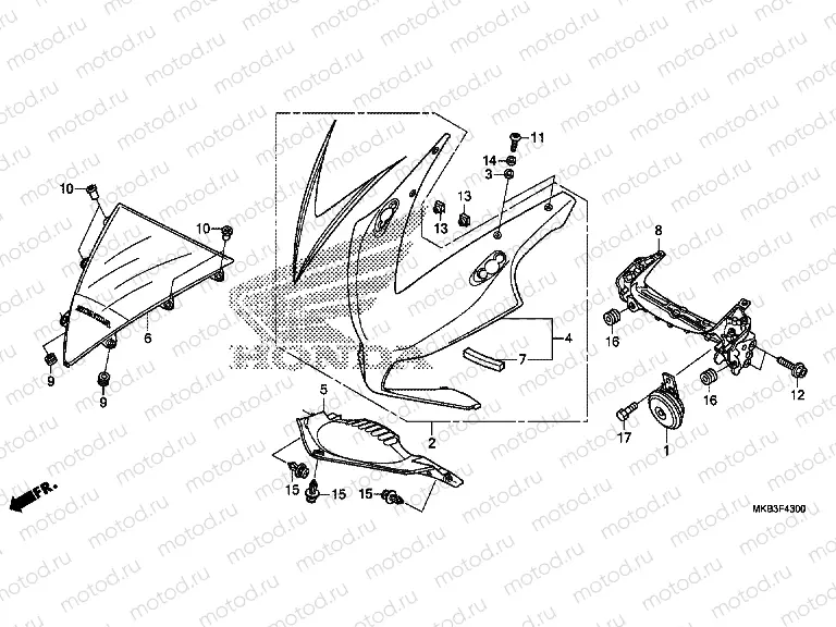 F-43 UPPER ENGINE HOUSING