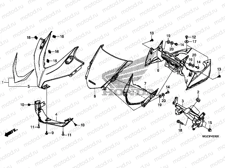 F-43 UPPER ENGINE HOUSING