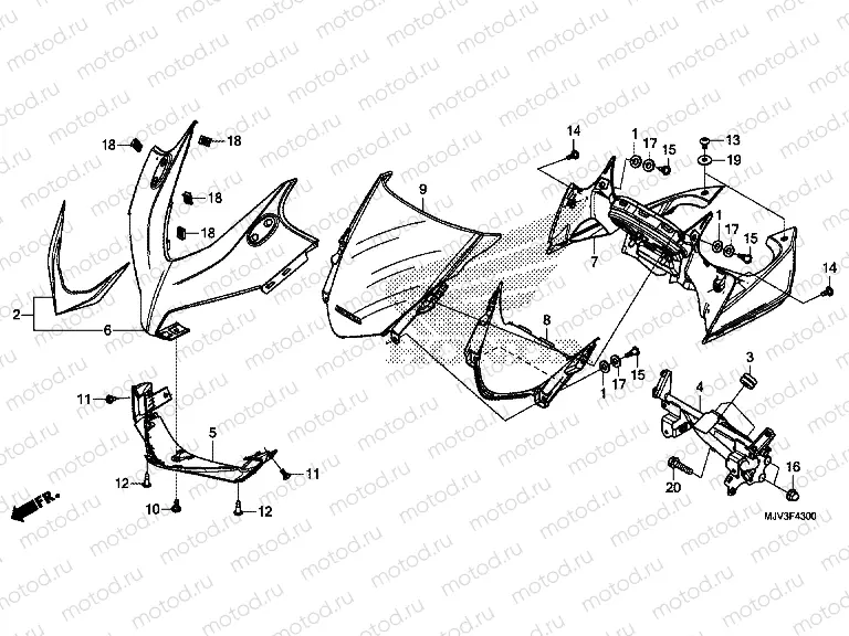 F-43 UPPER ENGINE HOUSING