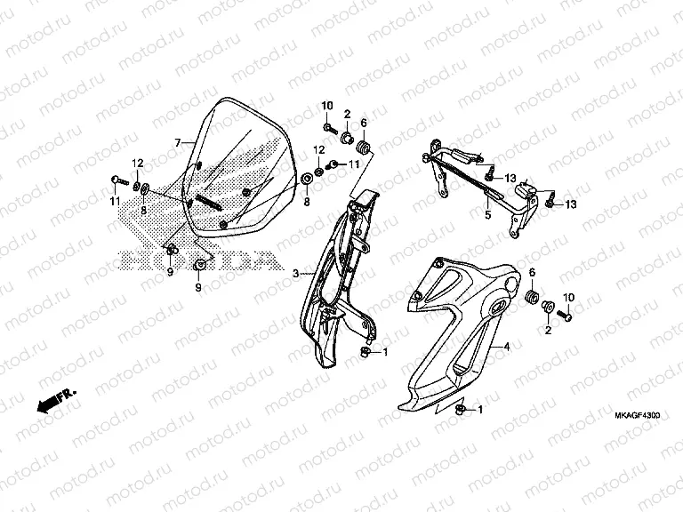F-43 WINDSCREEN