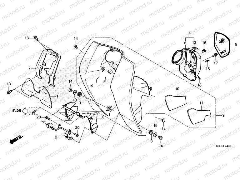 F-44 FRONT COVER & LEG SHIELD
