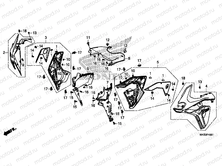 F-45-1 MIDDLE COWL