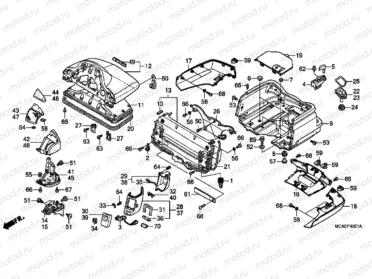 F-45-1 TRUNK BOX (GL1800C/D/E)