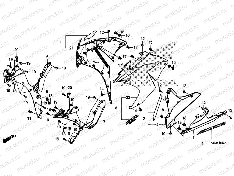 F-45 CENTER ENGINE / LOWER ENGINE