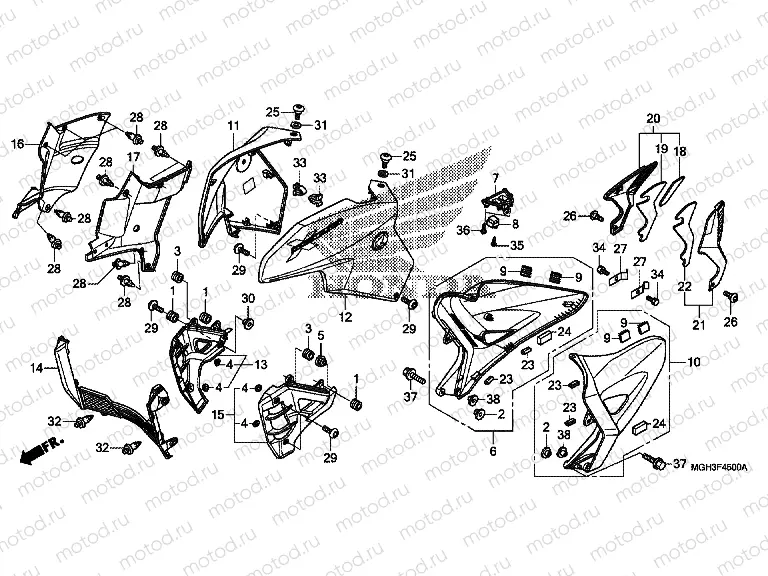 F-45 CENTRAL ENGINE HOUSING