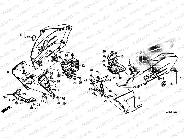 F-45 CENTRAL ENGINE HOUSING