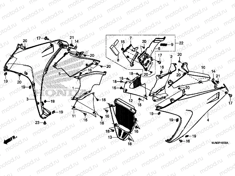 F-45 CENTRAL ENGINE HOUSING