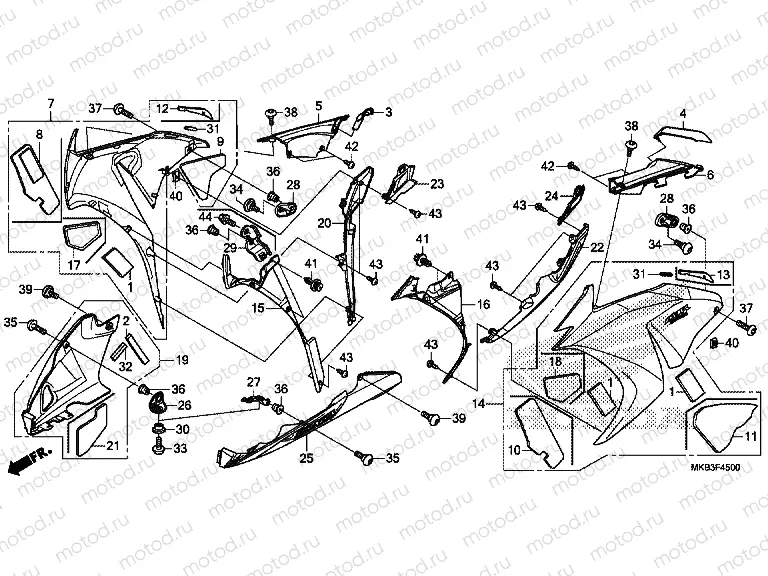 F-45 CENTRAL ENGINE HOUSING