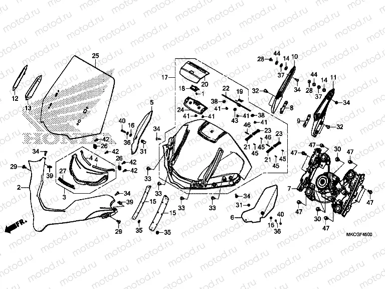 F-45 WINDSCREEN