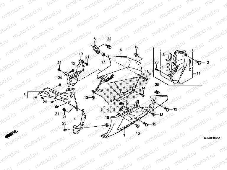 F-46-1 CENTER ENGINE / LOWER ENGINE (B.)