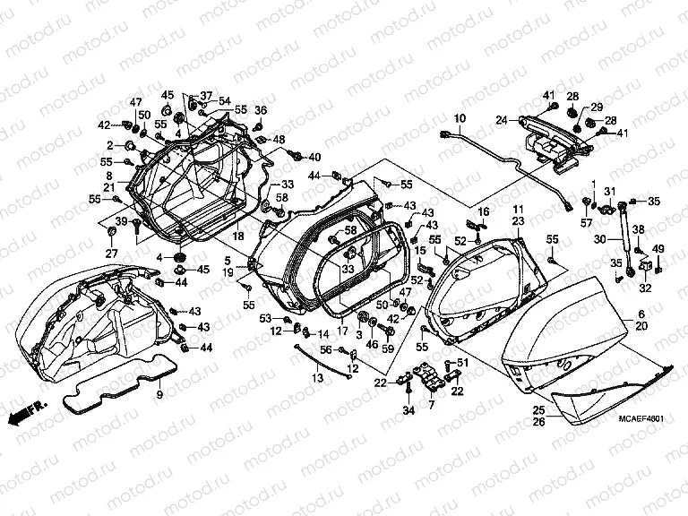 F-46-1 SADDLEBAG (GL1800C / D / E / F / G)