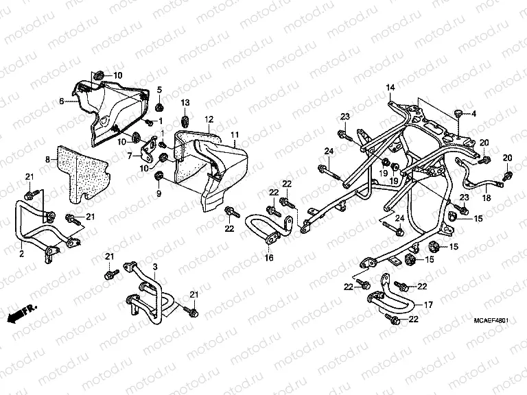 F-48-1 ENGINE GUARD (GL1800C / D / E / F / G / H)