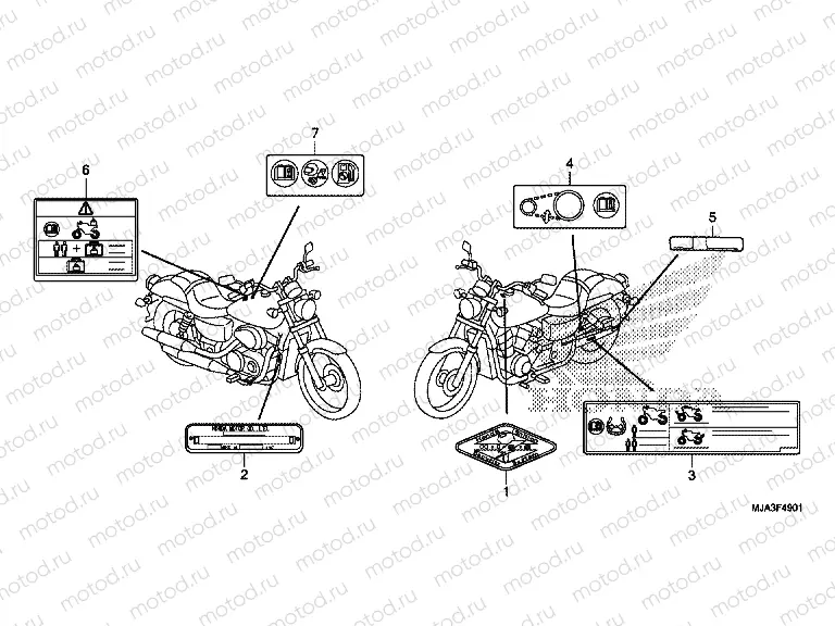 F-49-1 WARNING LABEL (VT750S)