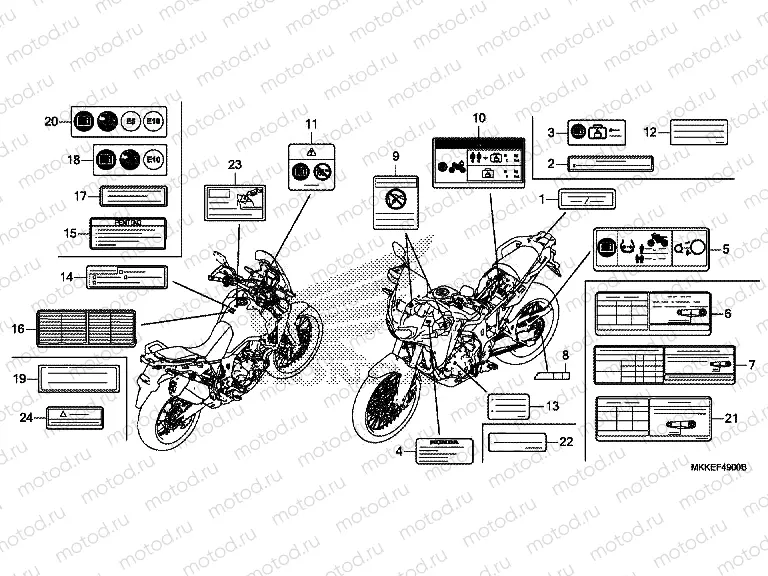 F-49 CAUTION LABEL (CRF1000A/AL/D/DL)