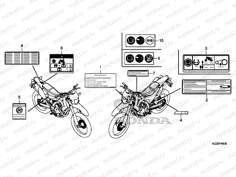 F-49 CAUTION LABEL (CRF250L / LA)
